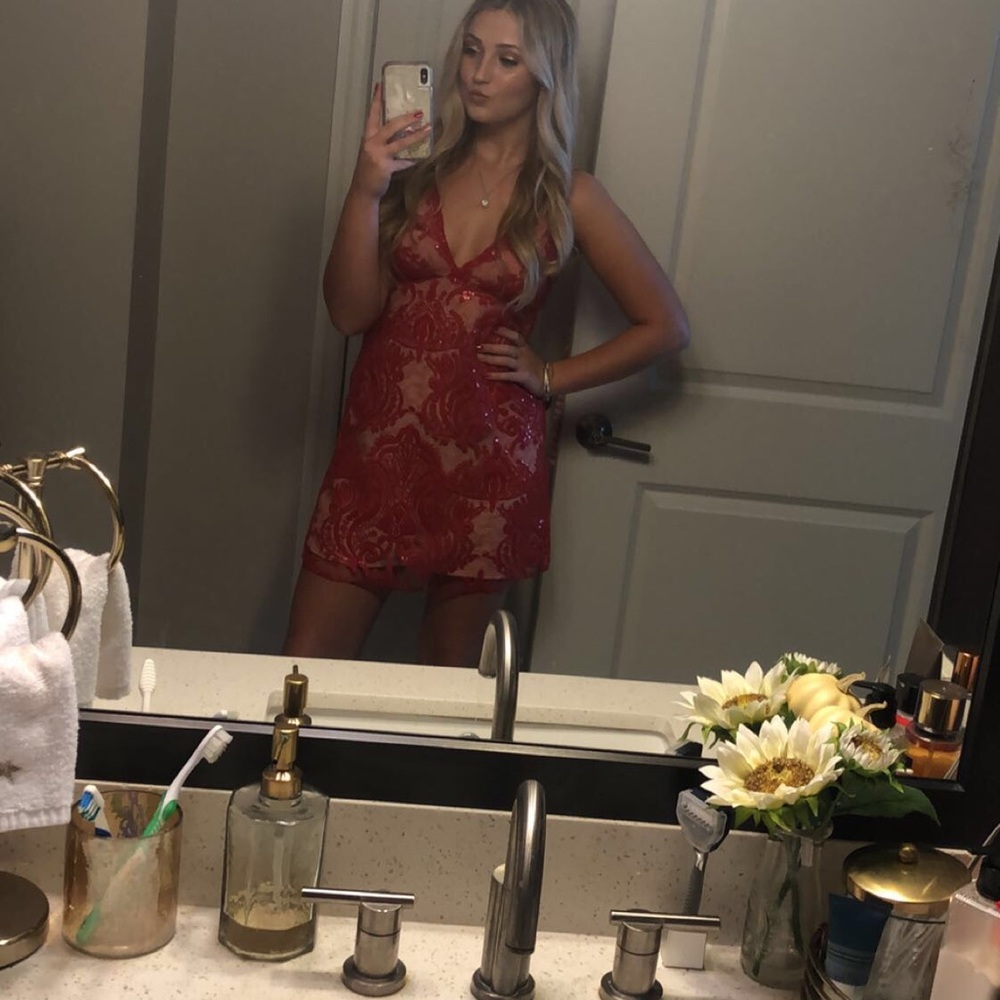 Mini Dress, Red